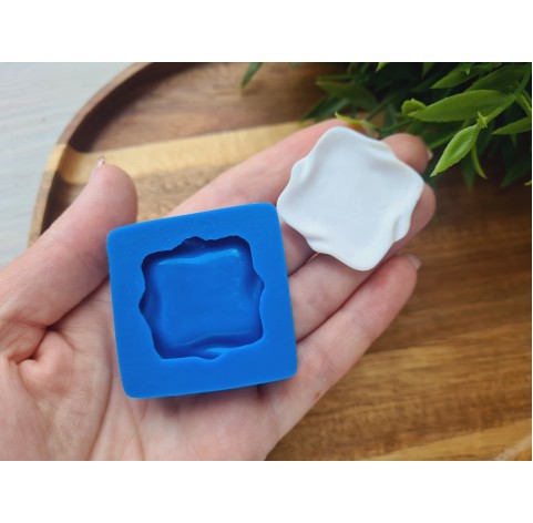 Silicone mold, Plate, square, ~ 3.5 cm, H:0.4 cm