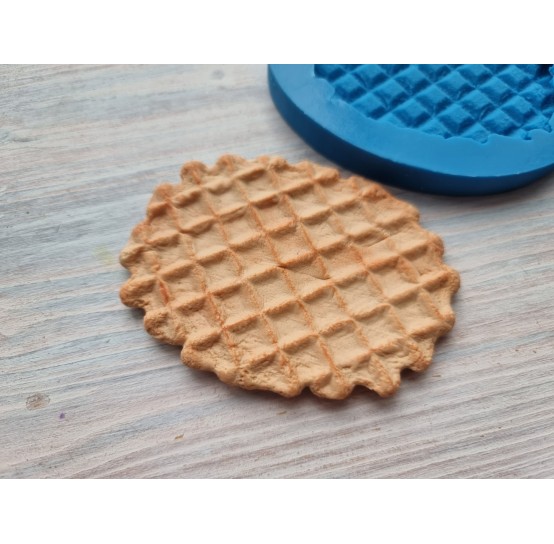 Silicone mold, Waffle, oval, large, ~ 6.5*8.6 cm