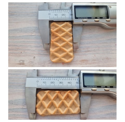 Silicone mold, Rectangular waffle, large, ~ 2.8*5.1 cm