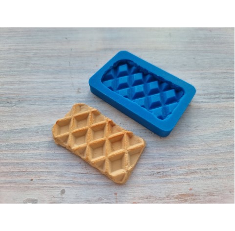 Silicone mold, Rectangular waffle, large, ~ 2.8*5.1 cm