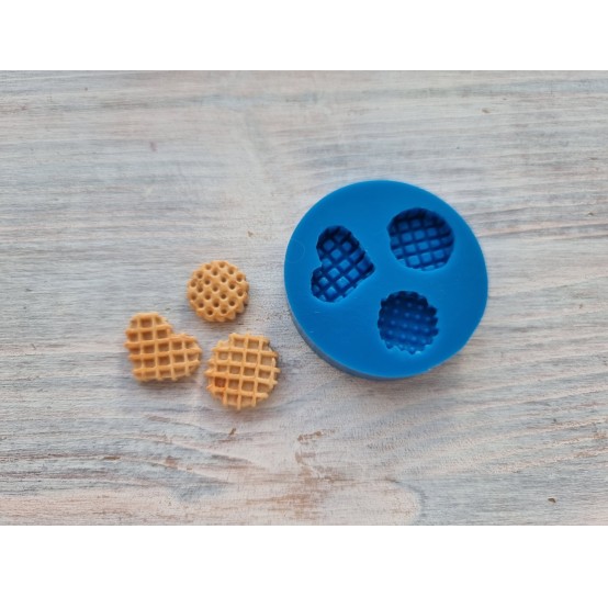 Silicone mold, Set of waffles, 3 pcs., ~ 1.2-1.6 cm