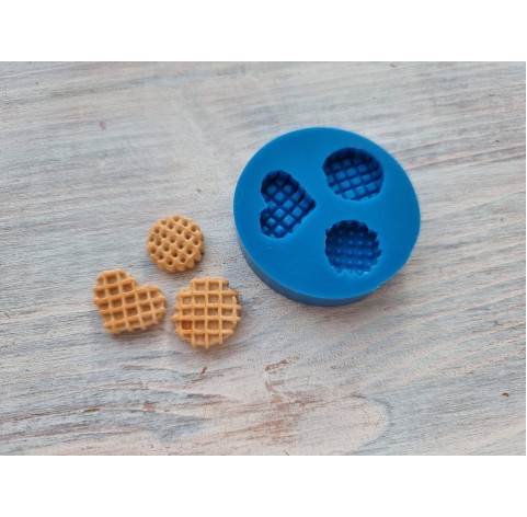 Silicone mold, Set of waffles, 3 pcs., ~ 1.2-1.6 cm