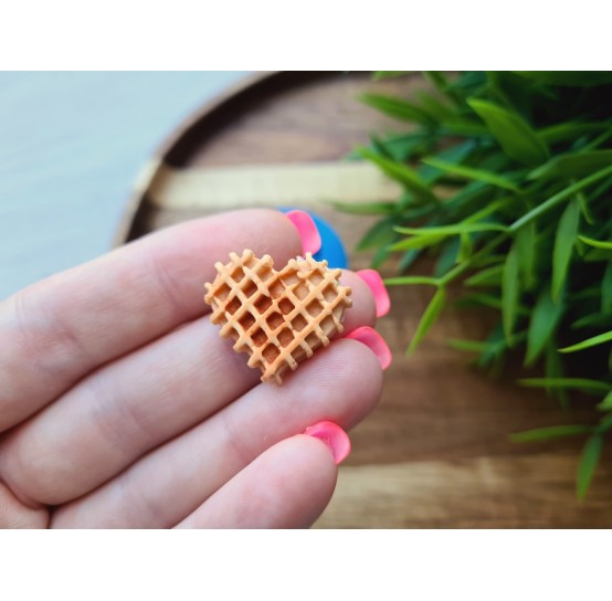 Silicone mold, Waffle, style 9, heart, ~ 2*2.2 cm, H:0.5 cm