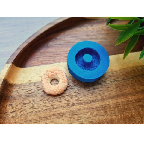 Silicone mold, Donut, style 1, ~ Ø 1.9 cm, H:0.5 cm