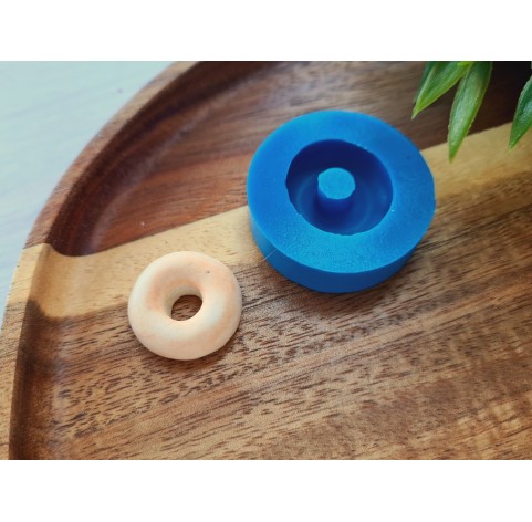 Silicone mold, Donut, style 2, ~ Ø  2.1 cm, H:0.7 cm