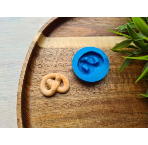 Silicone mold, Pretzel, style 1, ~ 2.1-2.8 cm, H:0.6 cm