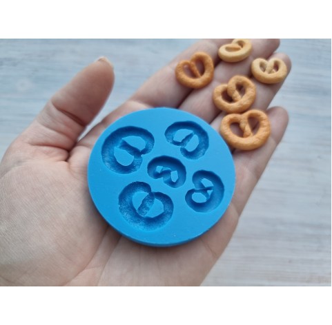 Silicone mold, Mini pretzel, 5 pcs., ~ 1.7-2.5 cm