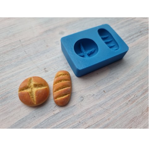 Silicone mold, Mini bread, 2 pcs., ~ Ø 2.2 cm, ~ 1.4-2.8 cm
