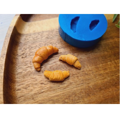 Silicone mold, Croissants, style 1, 3 elements, ~ 0.7-2.3 cm, H:0.5-0.7 cm