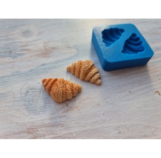 Silicone mold, Mini croissant, 2 pcs., ~ Ø 1.5-2.6 cm