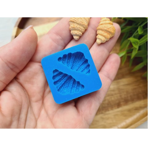 Silicone mold, Croissants, style 3, 2 elements, ~ 1.5*2.5 cm, H:0.6 cm