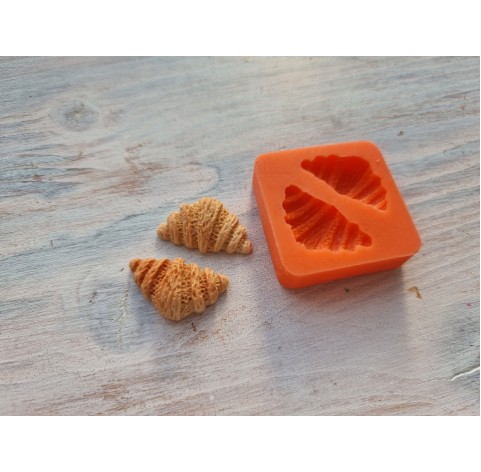 Silicone mold, Croissants, style 3, 2 elements, ~ 1.5*2.5 cm, H:0.6 cm