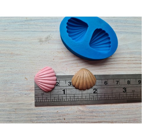 Silicone mold, Seashell, 2 pcs., small, ~ 1.8*2 cm