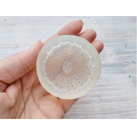 Silicone mold, Round seashell, large, ~ 4.5 cm