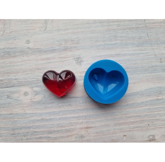 Silicone mold, Heart, style 11, ~ 2.3*2.8 cm, H:1.1 cm