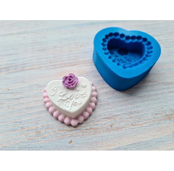 Silicone mold, Heart, style 19, ~ 3.5*3.7 cm, H:1.5 cm