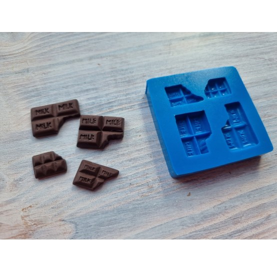 Silicone mold, Set of chocolate sweets, Milk, 4 pcs., ~ 2.5*1.8 cm