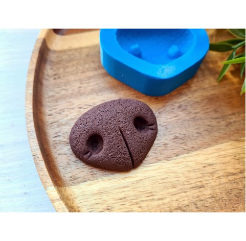 Silicone mold, Dog or bear nose, style 8, ~ 4.7*3.8 cm, H:1.2 cm