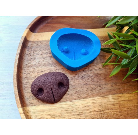 Silicone mold, Dog or bear nose, style 8, ~ 4.7*3.8 cm, H:1.2 cm