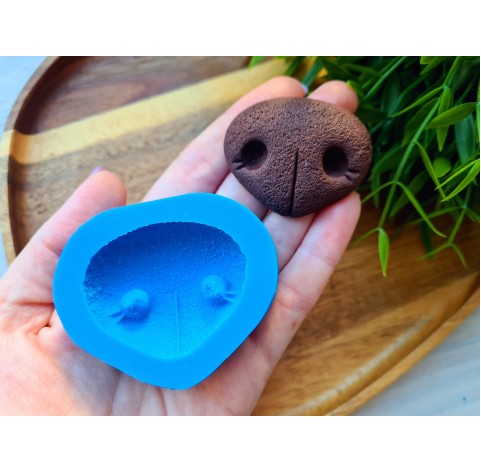 Silicone mold, Dog or bear nose, style 8, ~ 4.7*3.8 cm, H:1.2 cm