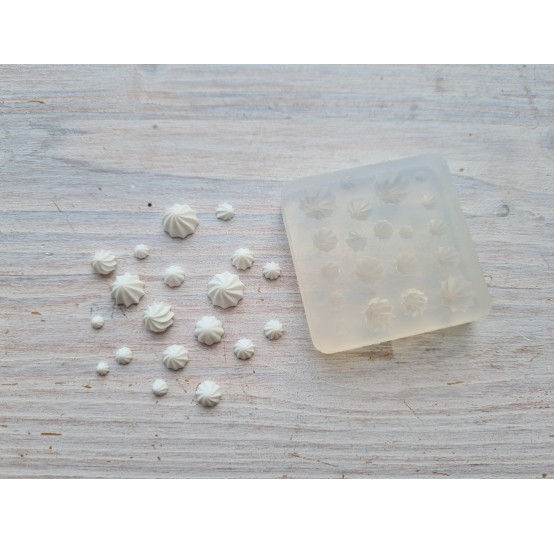 Silicone mold, Mini meringue, 20 pcs., ~ Ø 0.3-0.9 cm