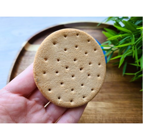 Silicone mold, Full size biscuit, style 1, ~ Ø 6.9 cm, H:0.6 cm