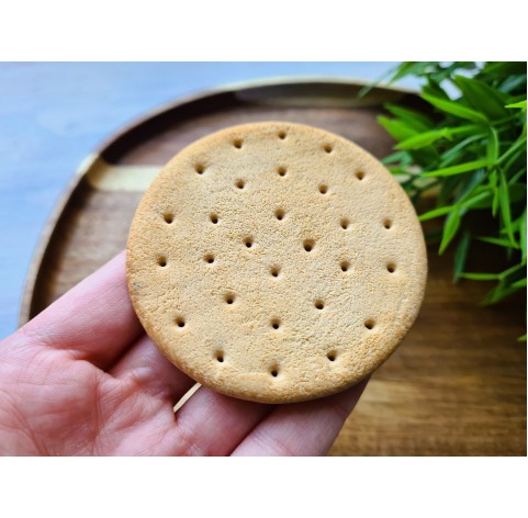 Silicone mold, Full size biscuit, style 1, ~ Ø 6.9 cm, H:0.6 cm