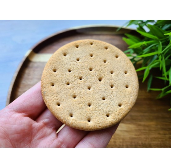 Silicone mold, Full size biscuit, style 1, ~ Ø 6.9 cm, H:0.6 cm