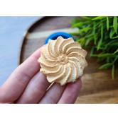 Silicone mold, Full size cookie, style 5, shortbread, ~ Ø 4.4 cm, H:0.8 cm