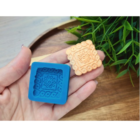 Silicone mold, Full size biscuit, style 6, ~ 3.1 cm, H:0.6 cm