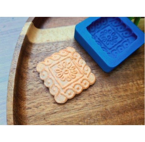 Silicone mold, Full size biscuit, style 6, ~ 3.1 cm, H:0.6 cm