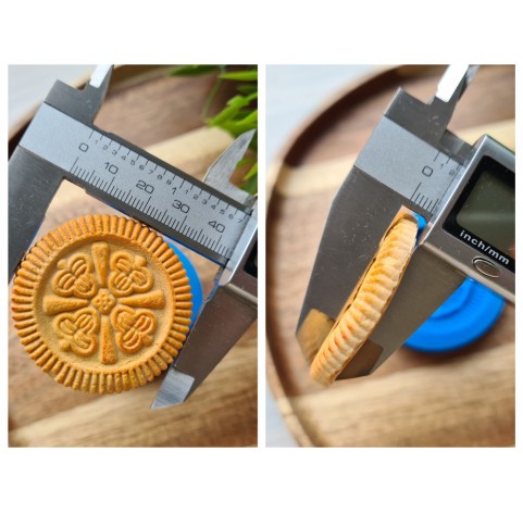 Silicone mold, Full size biscuit, style 8, ~ Ø 4.4 cm, H:0.6 cm