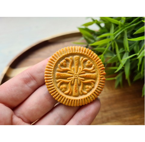 Silicone mold, Full size biscuit, style 11, ~ Ø 4.2 cm, H:0.5 cm