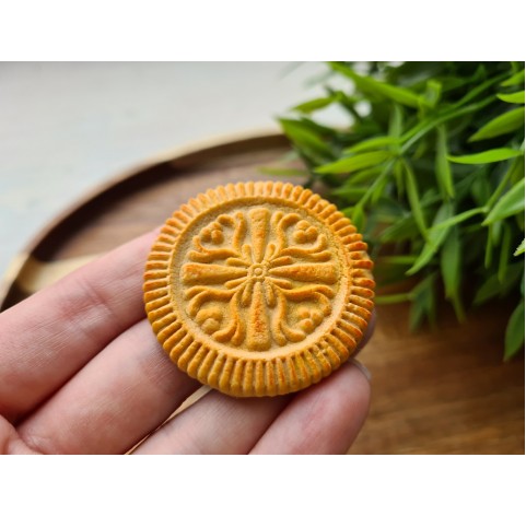 Silicone mold, Full size biscuit, style 11, ~ Ø 4.2 cm, H:0.5 cm