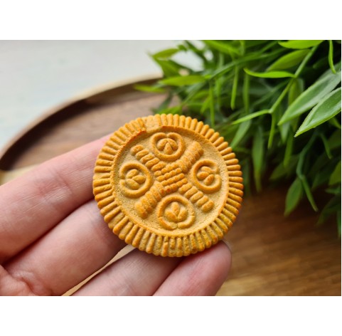 Silicone mold, Full size biscuit, style 15, ~ Ø 4.4 cm, H:0.5 cm