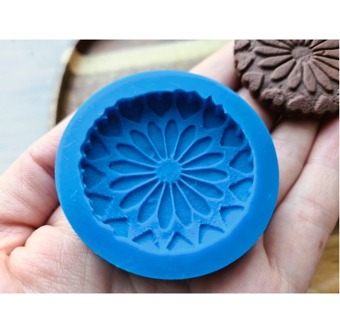 Silicone mold, Full size biscuit, style 17, ~ Ø 4.4 cm, H:0.7 cm