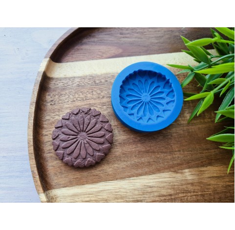 Silicone mold, Full size biscuit, style 17, ~ Ø 4.4 cm, H:0.7 cm