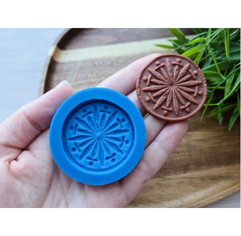 Silicone mold, Full size biscuit, style 20, ~ Ø 4.3 cm, H:0.5 cm