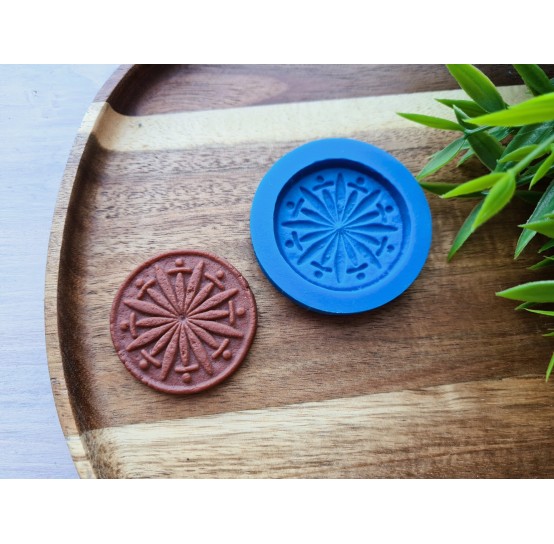 Silicone mold, Full size biscuit, style 20, ~ Ø 4.3 cm, H:0.5 cm