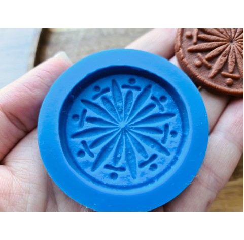 Silicone mold, Full size biscuit, style 20, ~ Ø 4.3 cm, H:0.5 cm