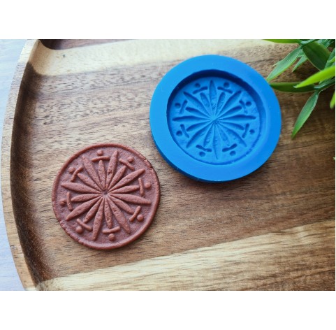 Silicone mold, Full size biscuit, style 20, ~ Ø 4.3 cm, H:0.5 cm