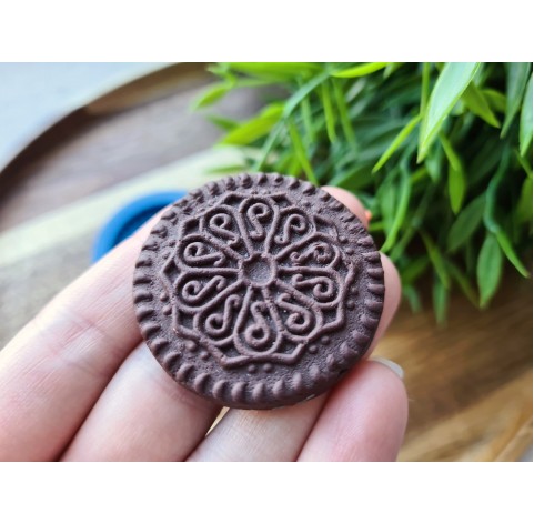 Silicone mold, Full size biscuit, style 23, ~ Ø 4 cm, H:0.6 cm