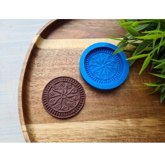 Silicone mold, Full size biscuit, style 36, ~ Ø 4.5 cm, H:0.4 cm