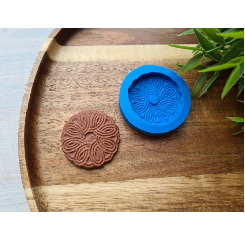 Silicone mold, Full size biscuit, style 26, ~ Ø 3.8 cm, H:0.5 cm