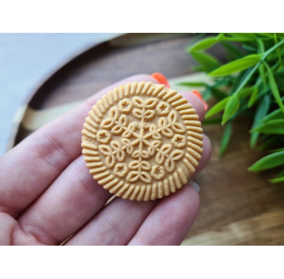Silicone mold, Full size biscuit, style 31, ~ Ø 3.8 cm, H:0.7 cm