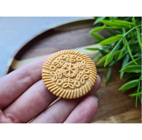 Silicone mold, Full size biscuit, style 31, ~ Ø 3.8 cm, H:0.7 cm