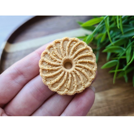Silicone mold, Full size biscuit, style 32, ~ Ø 3.7 cm, H:0.6 cm