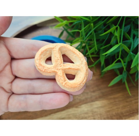 Silicone mold, Full size biscuit, style 35, pretzel form, ~ 3.4*4.7 cm, H:0.7 cm