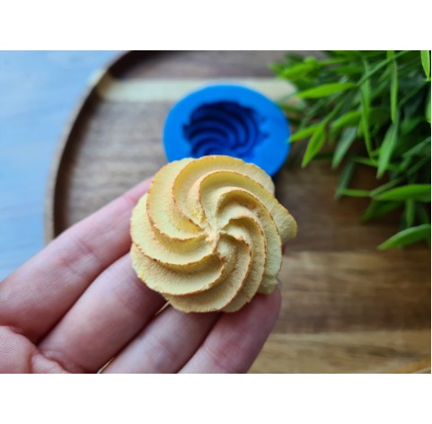 Silicone mold, Full size cookie, style 34, shortbread, ~ Ø 3.9-4.1 cm, H:1.7 cm