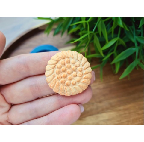 Silicone mold, Full size biscuit, style 44, ~ Ø 3.3 cm, H:0.7 cm